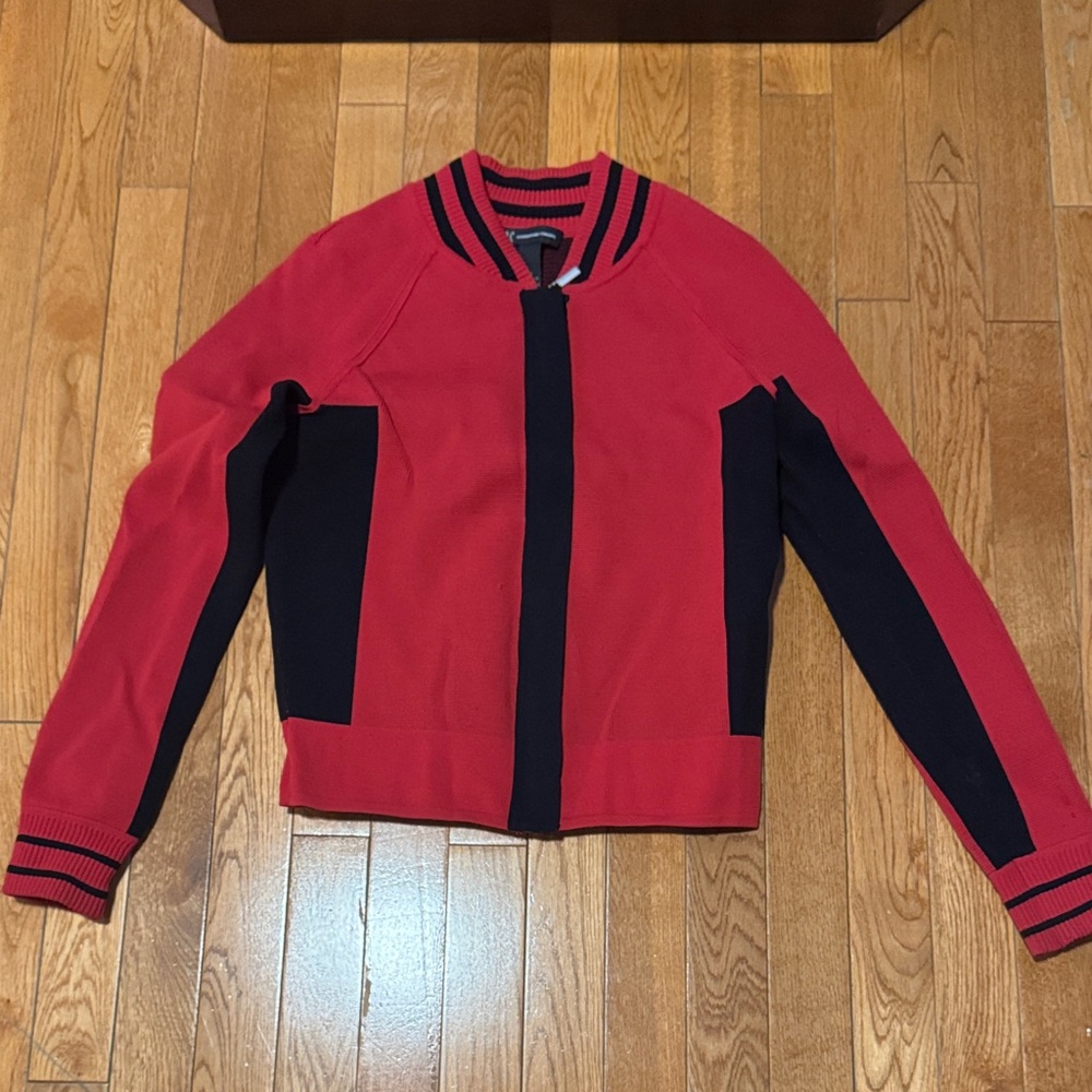 INC International Concepts Red and Black Striped Jacket